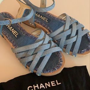 Chanel CC Denim Sandals (35)